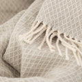 Plaid Coast beige à franges – 130 × 170 cm