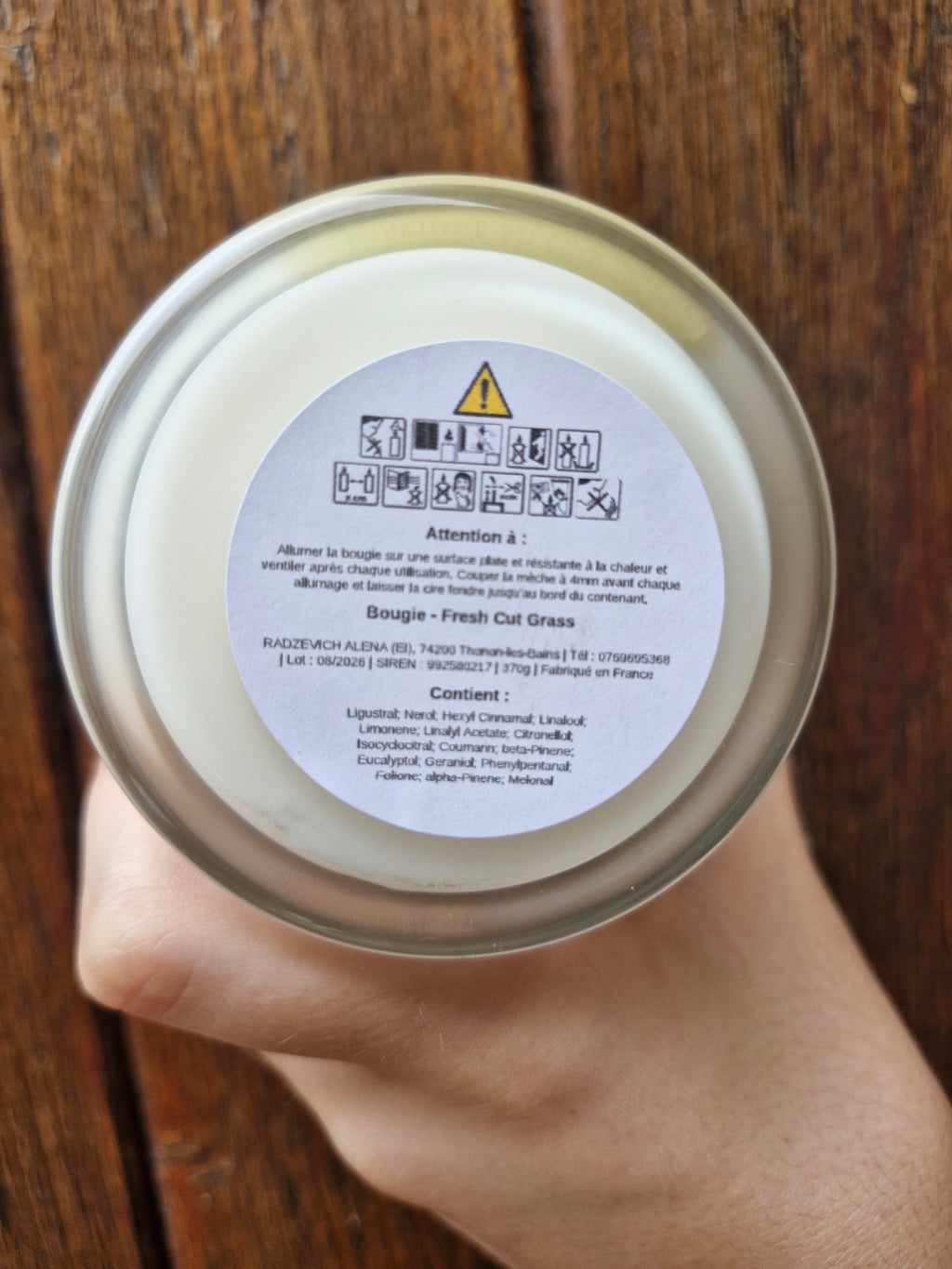 Bougie parfumée Herbe fraîchement coupée – 370 g