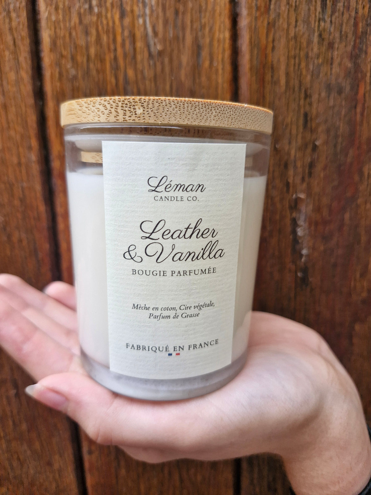 Bougie parfumée Cuir & Vanille - 370g