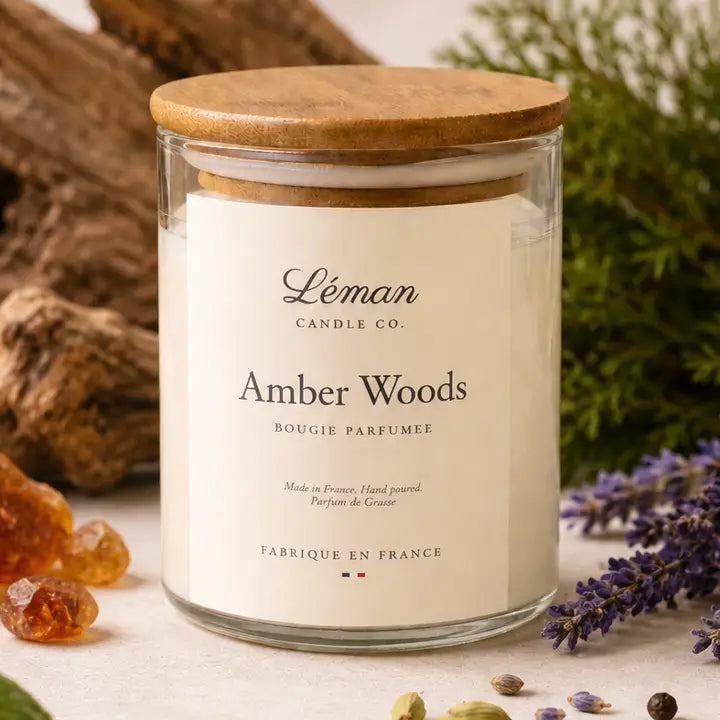 Bougie parfumée Amber Woods – 370 g