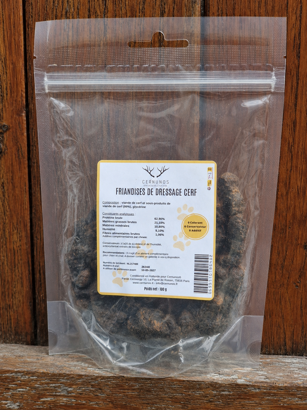 Friandises de dressage au cerf pour chien – Cernunos 100 g