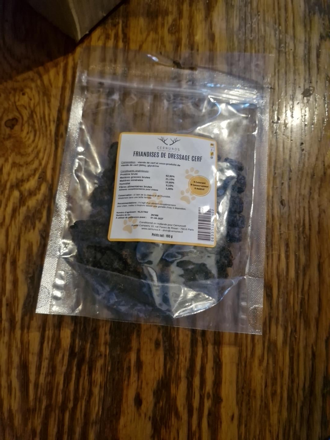 Friandises de dressage au cerf pour chien – Cernunos 100 g
